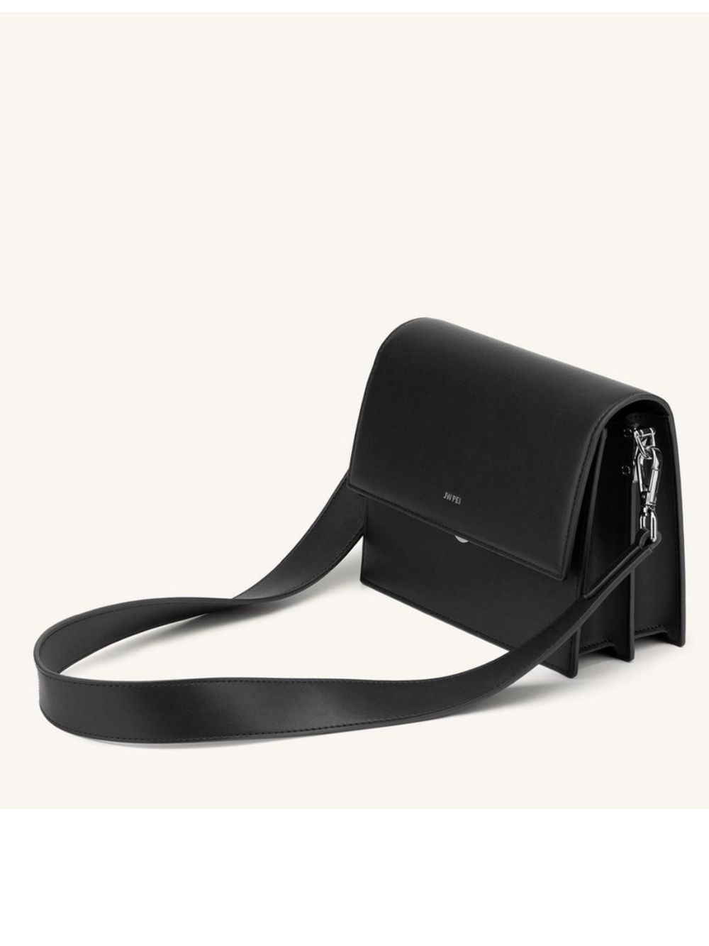 JW Pei Mini Flap Crossbody Vegan Leather Bag in Black